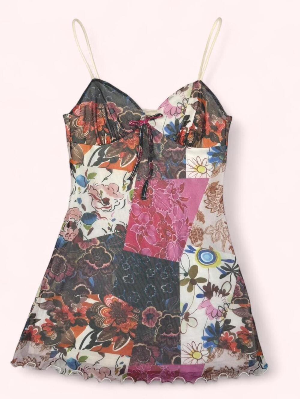 Urban Outfitters floral patchwork mini dress